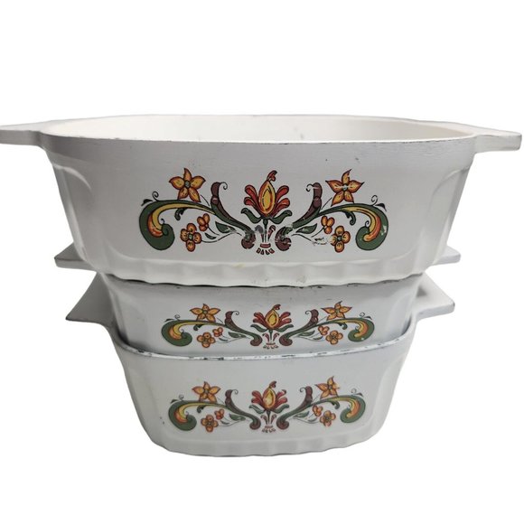 Vintage 3-Piece Nordic Ware Cast Bake Ware Casserole 2 Qt Bundt 1 1/2 Qt 1 Qt - Picture 4 of 15